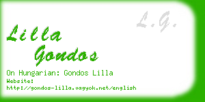 lilla gondos business card